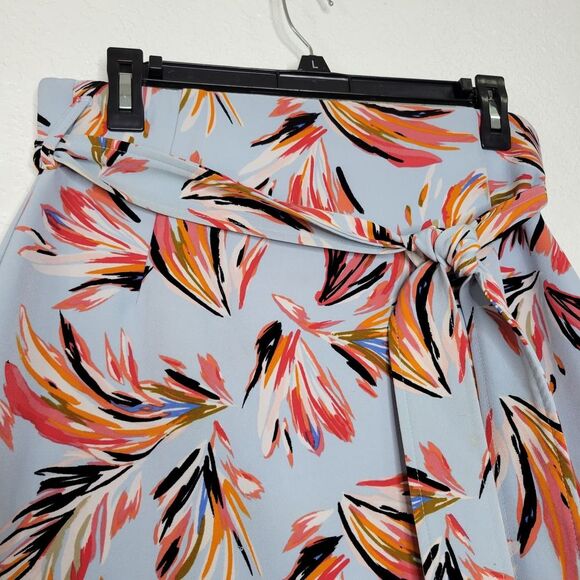 Lane Bryant Colorful Feather High-Waisted Knee Length Belted Pencil Skirt 14 - Picture 3 of 8